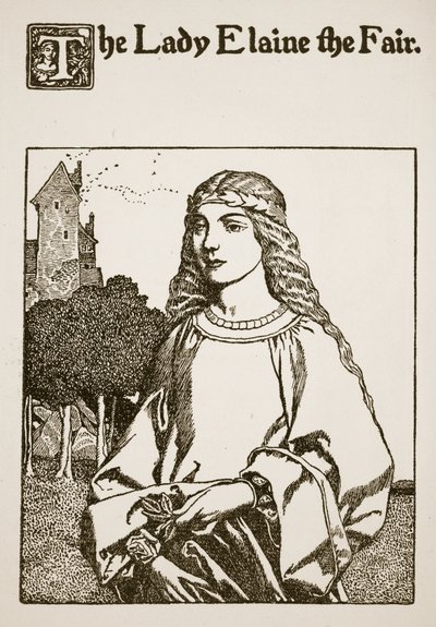 La Dame Elaine la Belle, illustration de 